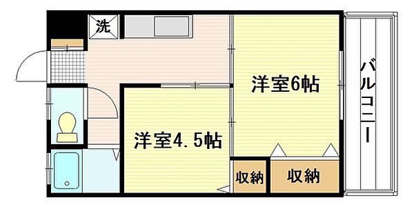 下山ビル ｜広島県広島市南区宇品東7丁目(賃貸マンション2K・3階・33.00㎡)の写真 その2