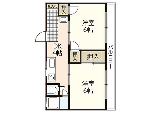 渋谷ビル ｜広島県広島市西区三篠北町(賃貸マンション2DK・2階・31.59㎡)の写真 その2