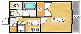 GRAND星丘  ｜ 大阪府枚方市星丘２丁目（賃貸マンション1K・2階・25.00㎡） その2