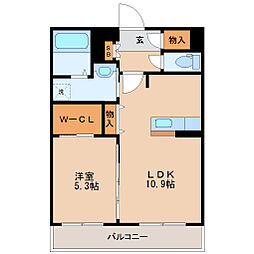 ボヌール・コート立町 1LDKの間取図画像