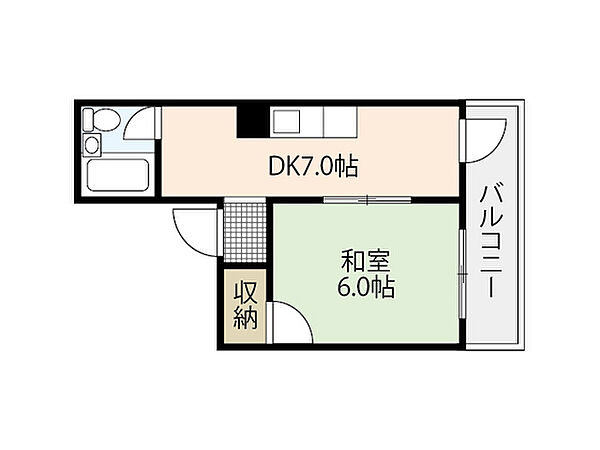 広島県広島市中区宝町(賃貸マンション1K・4階・26.91㎡)の写真 その2