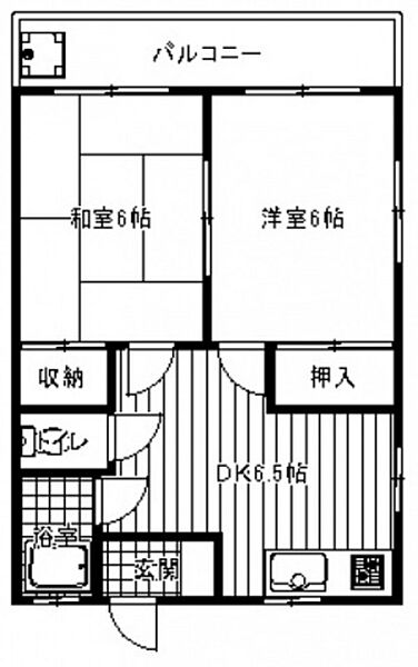 広島県広島市安佐南区東野3丁目(賃貸マンション2DK・2階・35.00㎡)の写真 その2