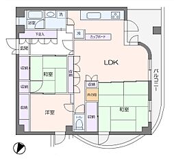 ユニックスウチダ 3LDKの間取図画像