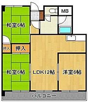 福岡県北九州市八幡東区桃園2丁目（賃貸マンション3LDK・2階・60.00㎡） その2