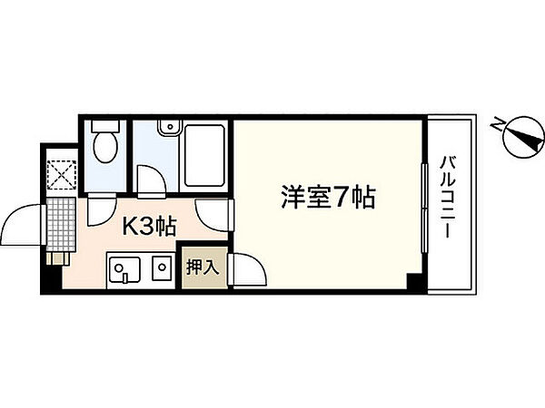 広島県広島市安佐南区上安2丁目(賃貸マンション1K・2階・22.68㎡)の写真 その2