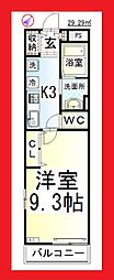 ロイヤルスイート 1Kの間取図画像