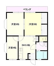 岡山県岡山市南区豊成２丁目（賃貸マンション3DK・1階・46.14㎡） その2