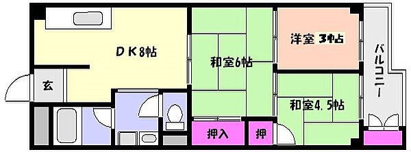 兵庫県神戸市灘区備後町１丁目(賃貸マンション3DK・3階・47.25㎡)の写真 その2