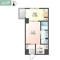 岡山県岡山市北区奉還町1丁目（賃貸マンション1LDK・4階・38.67㎡） その2