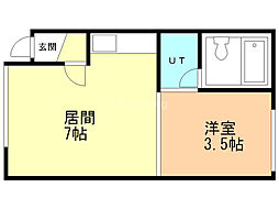 パークサイドY 1DKの間取図画像