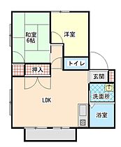 フレグランス・マツザキ 202 ｜ 山口県防府市南松崎町2-7（賃貸アパート2LDK・2階・46.75㎡） その2