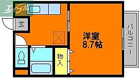 メゾン稲田  ｜ 岡山県岡山市北区広瀬町（賃貸マンション1K・3階・24.75㎡） その2