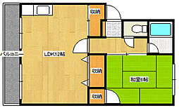山下ビル 3階1LDKの間取り