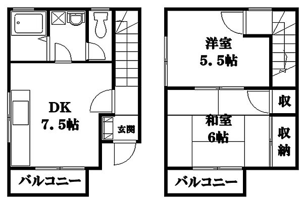 セジュール矢賀 101｜広島県広島市東区矢賀１丁目(賃貸一戸建2DK・1階・50.56㎡)の写真 その2