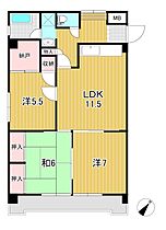 三協ビル 303 ｜ 茨城県日立市多賀町２丁目（賃貸マンション3LDK・3階・80.23㎡） その2