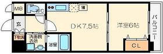 ジューム南船場 ｜大阪府大阪市中央区南船場2丁目(賃貸マンション1DK・8階・35.18㎡)の写真 その2