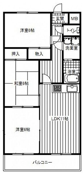 イーストプレイン ｜広島県広島市安佐南区東原1丁目(賃貸マンション3LDK・3階・71.00㎡)の写真 その2