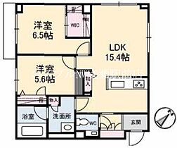 フィル（シャーメゾン・ホテルライク仕様）  ｜ 岡山県倉敷市堀南（賃貸マンション2LDK・1階・64.16㎡） その2