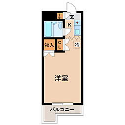 メゾン・ド・エルヴェ ワンルームの間取図画像