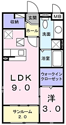 間取図画像 1LDK