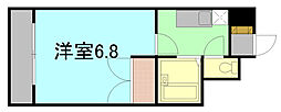 M.Eハイツ 1Kの間取図画像