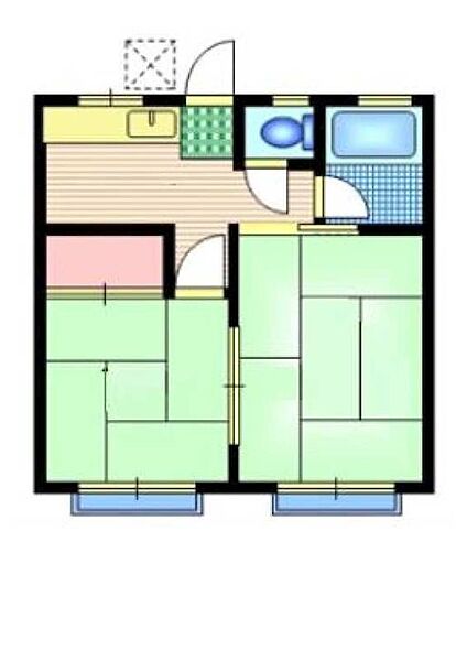 天神コーポ 29｜埼玉県さいたま市岩槻区本町４丁目(賃貸アパート2K・2階・33.00㎡)の写真 その2