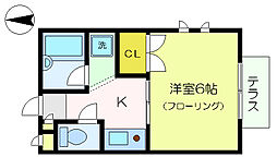 セイパレス和田I 1階1Kの間取り