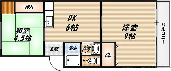 マンション和光 ｜大阪府高槻市富田町1丁目(賃貸マンション2DK・4階・41.00㎡)の写真 その2