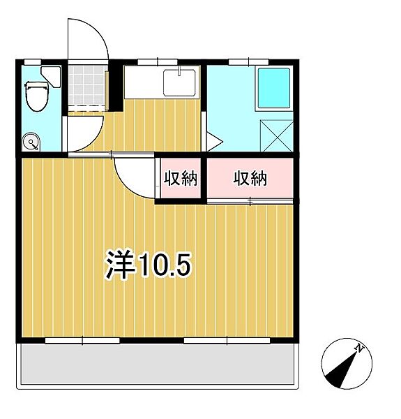 横山アパート 203｜茨城県日立市中成沢町４丁目(賃貸アパート1K・2階・29.81㎡)の写真 その2