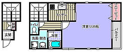 清原台ハイツ 1Kの間取図画像