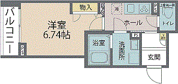 soil 206｜福井県福井市田原2丁目32番6号(賃貸マンション1K・2階・27.64㎡)の写真 その2