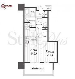 オープンレジデンシア金山 5階1LDKの間取り