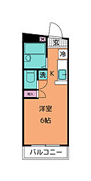 ヴィラージュ台原 ワンルームの間取図画像