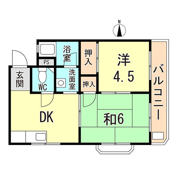 住吉サンシャイン 2C｜兵庫県神戸市東灘区住吉宮町３丁目(賃貸マンション2DK・2階・36.50㎡)の写真 その2