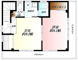 さくらハイツ 1DKの間取図画像