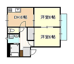 ディアス・リッチ 2DKの間取図画像