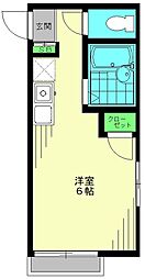 REALMAISON大井町 ワンルームの間取図画像