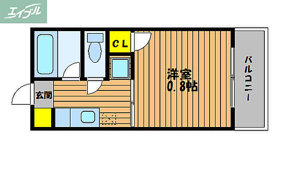 岡山県岡山市北区津島福居1丁目(賃貸アパート1K・2階・25.92㎡)の写真 その2