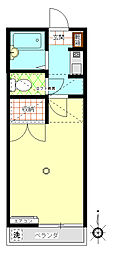 アルファ11 1Kの間取図画像