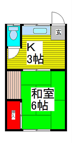 青三住宅 201｜埼玉県川口市中青木２丁目(賃貸アパート1K・2階・22.00㎡)の写真 その2