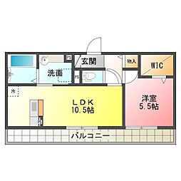 サンハイム 1LDKの間取図画像