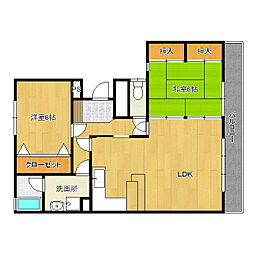 CASA・EST 2階2LDKの間取り