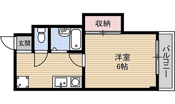 中村10番館 ｜大阪府茨木市中村町(賃貸マンション1K・4階・22.40㎡)の写真 その2