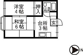 ヴィラA 202 ｜ 石川県野々市市住吉町2-36（賃貸アパート2K・2階・28.98㎡） その2