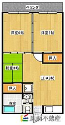 平林ビル 2階3DKの間取り