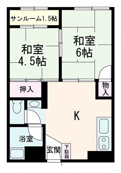 天満町市街地住宅 ｜広島県広島市西区天満町(賃貸マンション2DK・8階・41.53㎡)の写真 その2