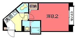 Aqua北白川 2階1Kの間取り