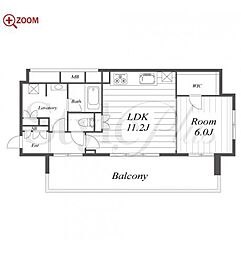 プラウドタワー名古屋伏見 3階1LDKの間取り
