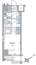 ルフォンプログレ赤塚 5階1Kの間取り