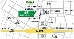 [地図] 当店はJR中央線の高円寺駅北口徒歩2分です